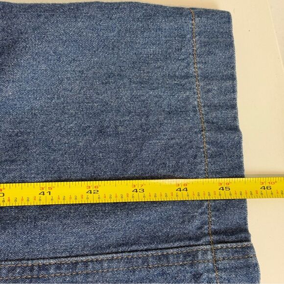 Vintage TY Wear Denim Snap Front Midi Sleeveless Dress 8P - Picture 8 of 8